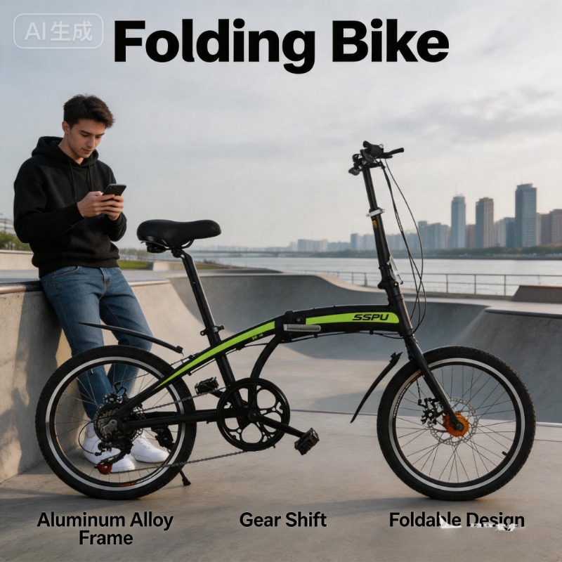 Commuter Biking - Bicicletta Pieghevole UltraLeggera da 20 Pollici