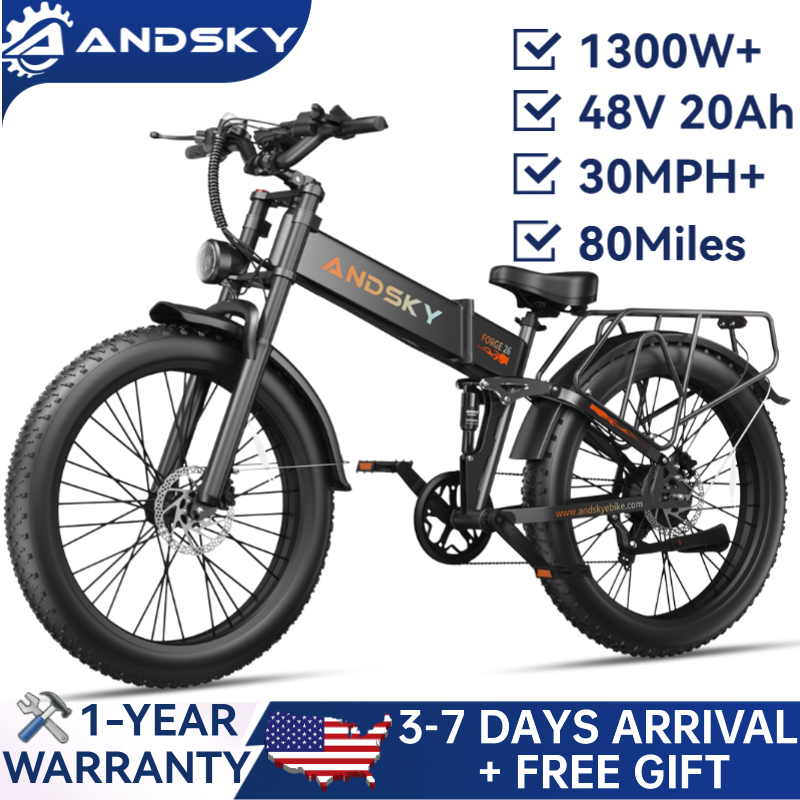 Commuting On Mountain Bike - ANDSKY Forge 26 Bicicletta Elettrica Pieghevole