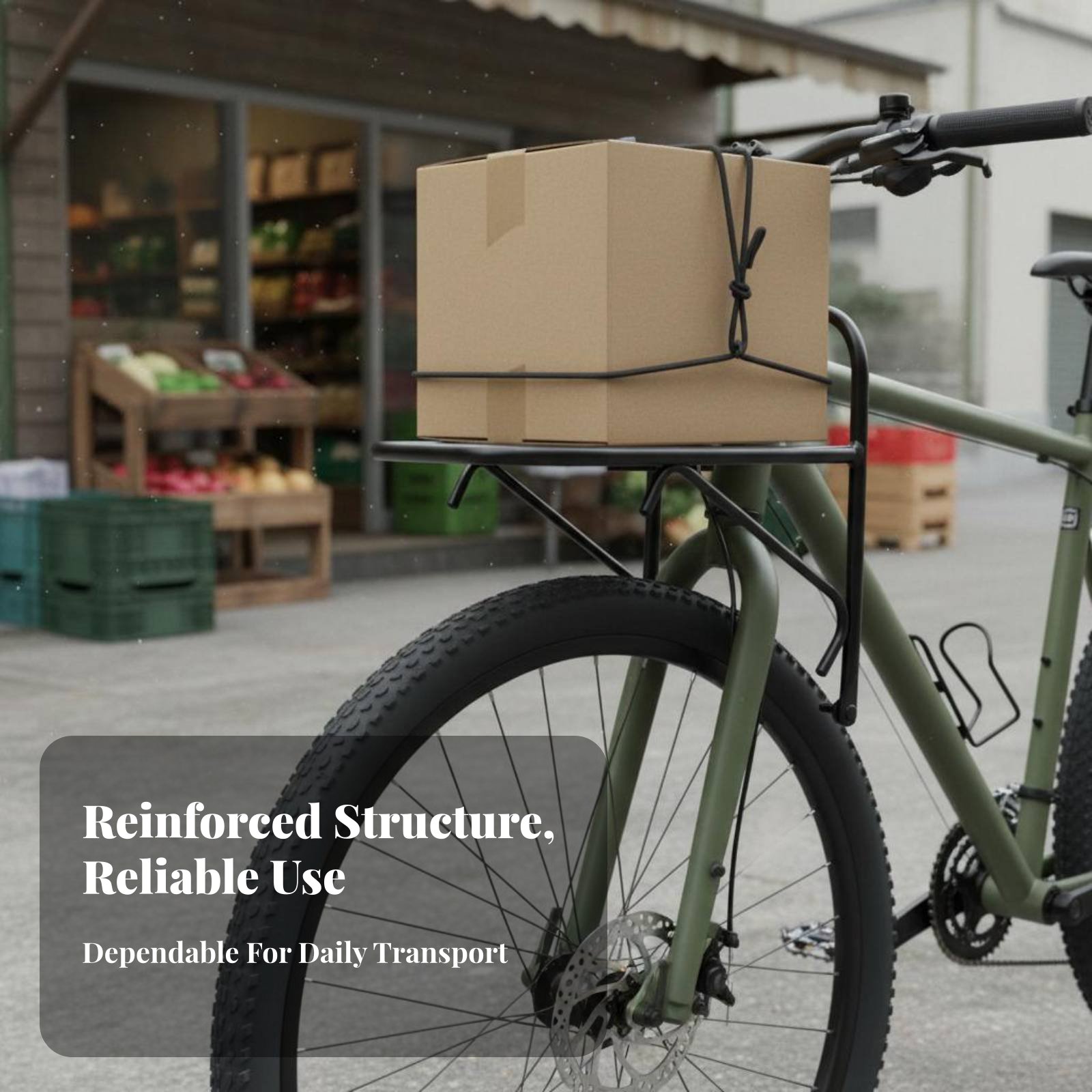 Cargo Rack Aluminum - Portapacchi Anteriore per Bicicletta in Lega