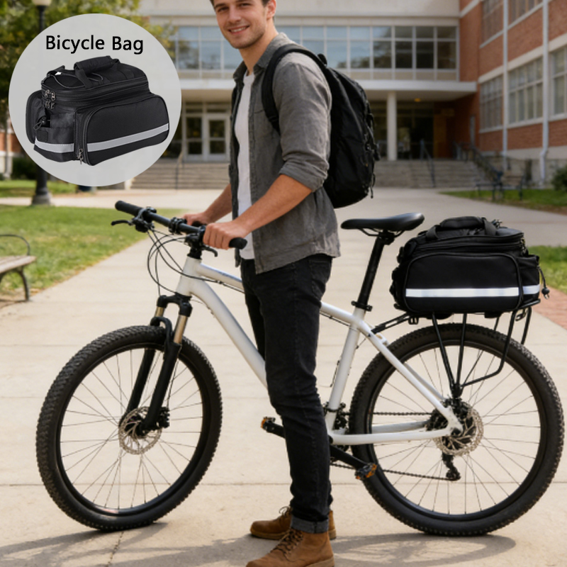 Cycling Commute In Rain - Borsa da Bicicletta per Portapacchi Posteriore,
