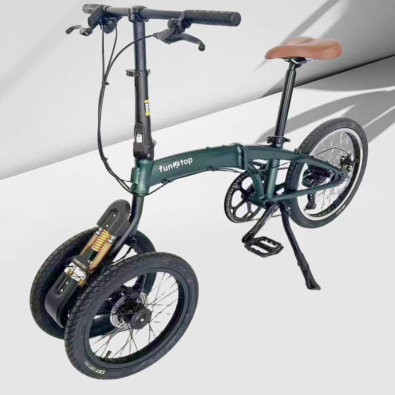 Commuter Biking - Bicicletta pieghevole a doppia ruota anteriore